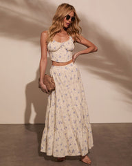 Garden Gate Floral Corset Top
