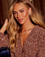 Look Again Rhinestone And Pearl Stud Earrings