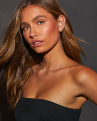 Plus One Pave Criss Cross Studs