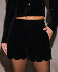 Seasons Greetings Velvet Shorts
