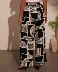 Kelso Abstract Print Pants