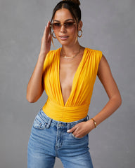 Perrine Drape Front Bodysuit