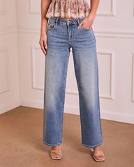 Tisla Super Stretch Mid Rise Straight Leg Jeans