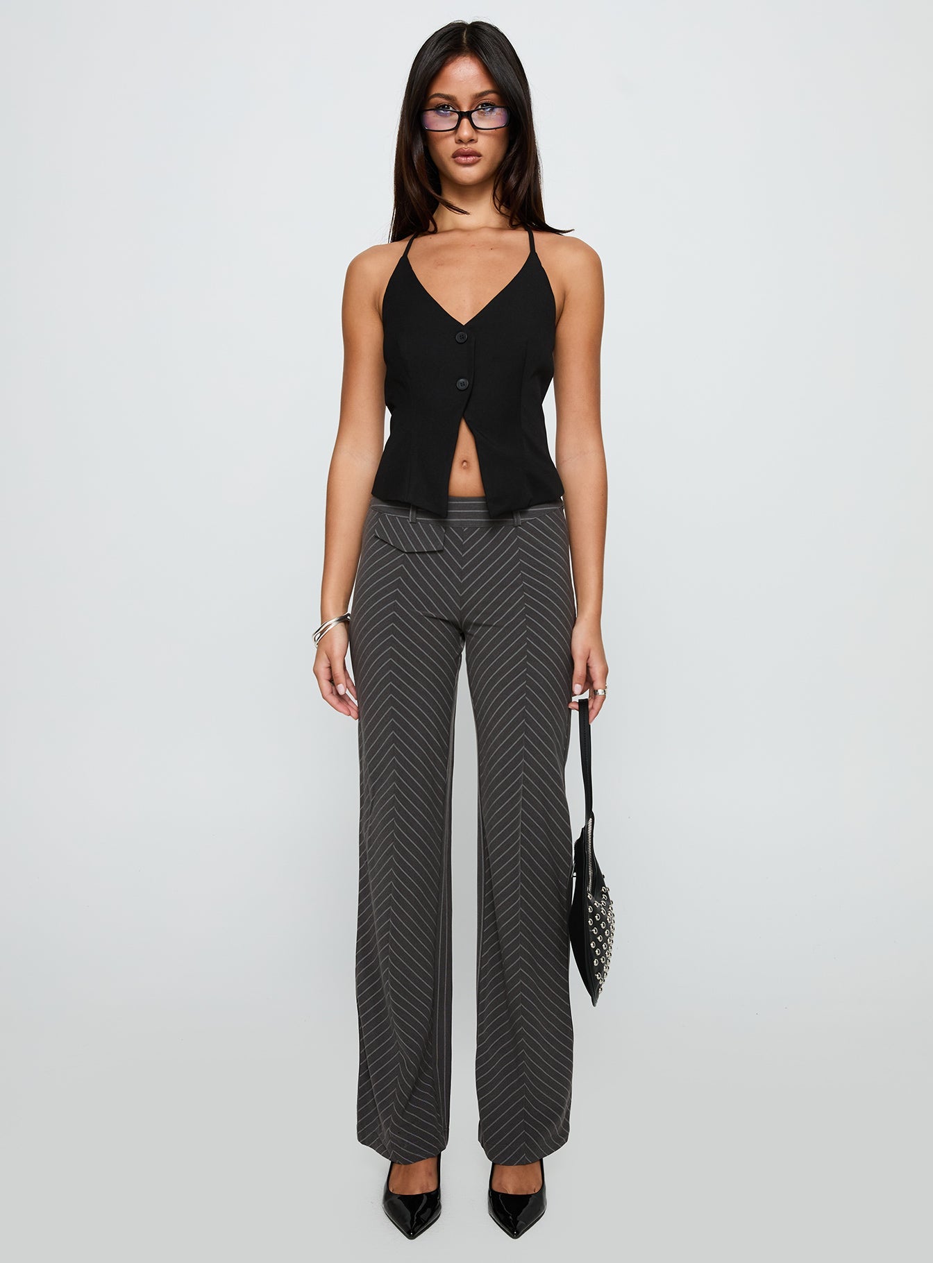 No Sleep Halter Top Black