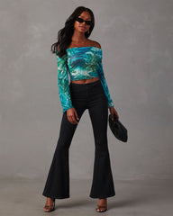 Becka Mesh Off The Shoulder Top
