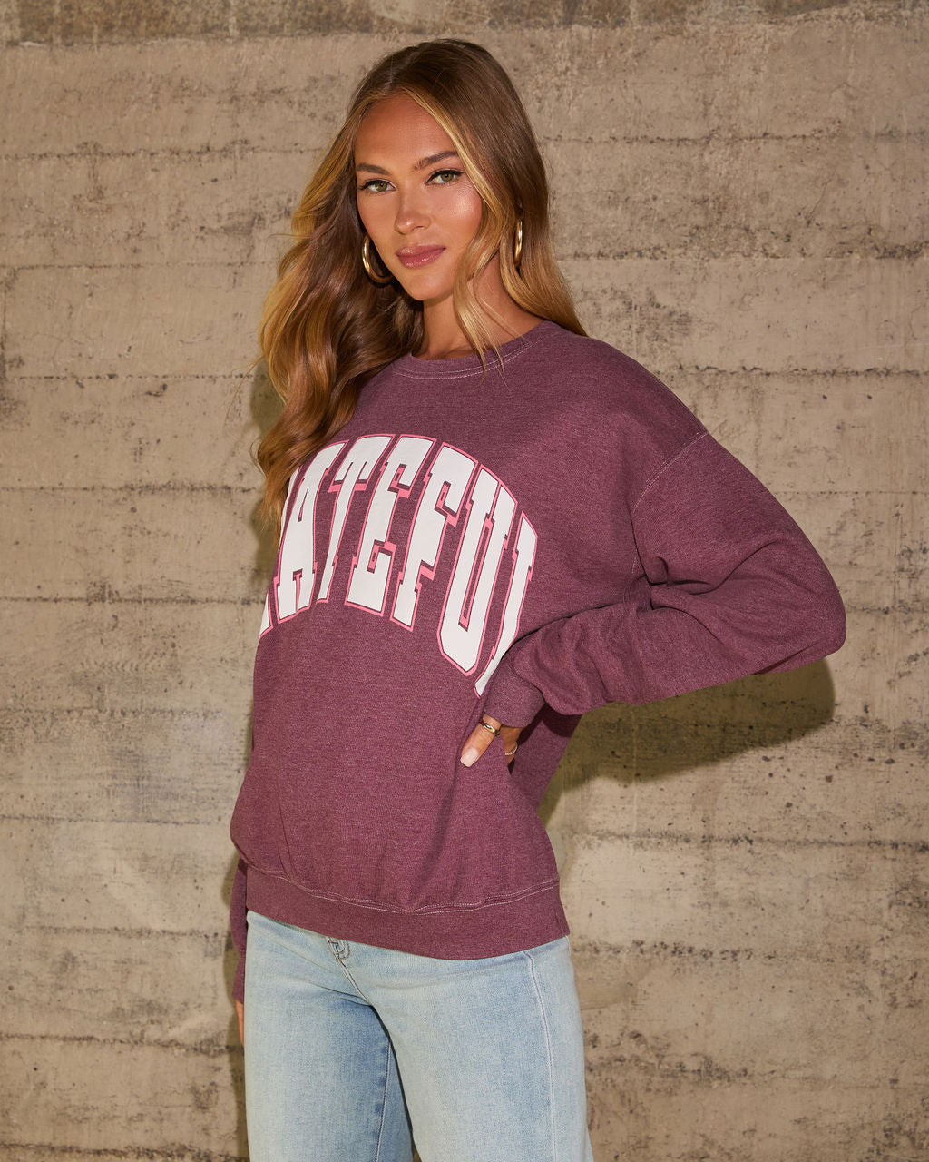 Grateful Relaxed Graphic Sweatshirt