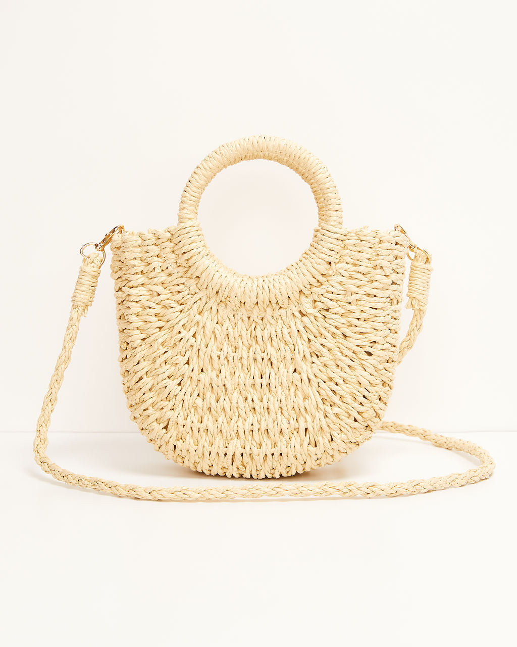 Valencia Small Rounded Straw Tote