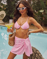 Sirena Zebra Print Coverup Mini Skirt