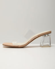 Savanna Clear Open Toe Mules