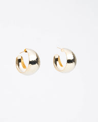 Romy Wide Hammered Hoop Earrings