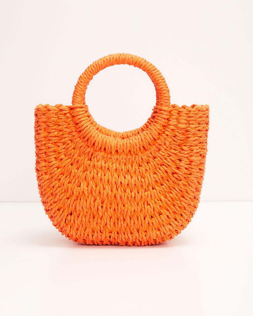 Valencia Small Rounded Straw Tote