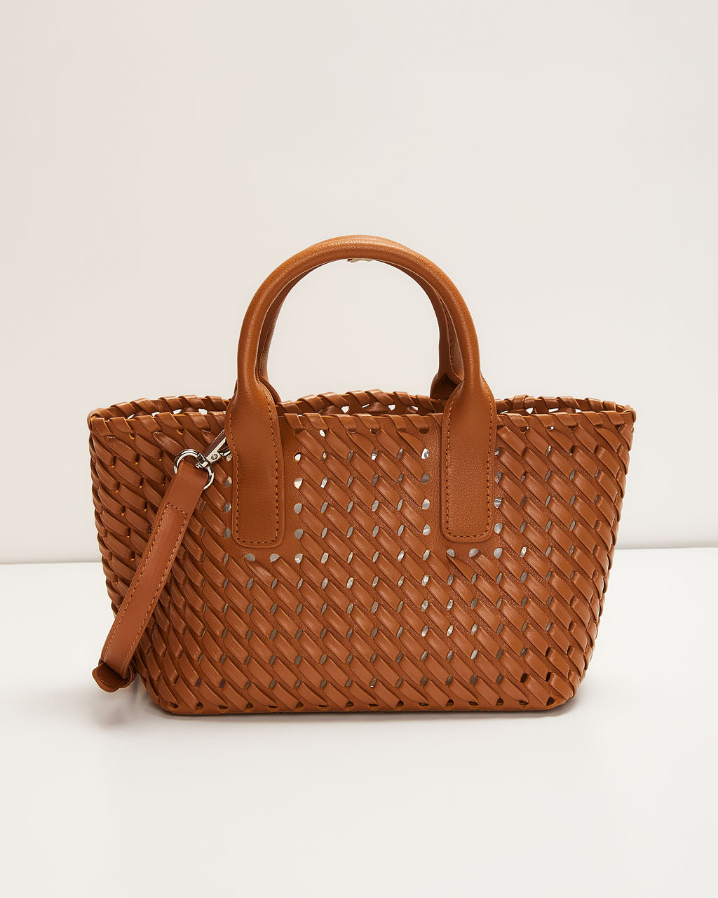 Picnic Date Woven Top Handle Tote Bag