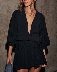 Brenna Blouson Sleeve Shirt Dress
