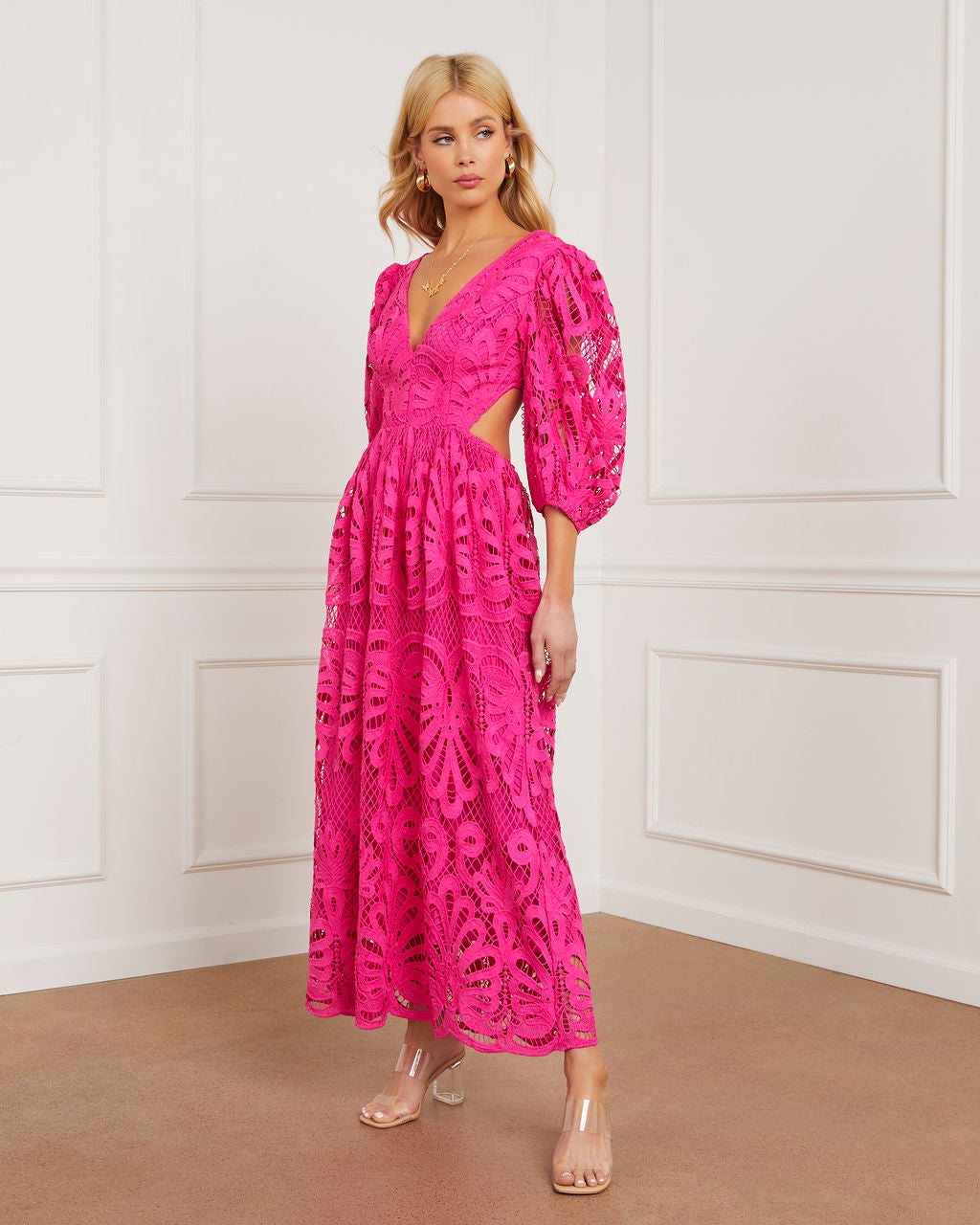 Vivianna Eyelet Maxi Dress
