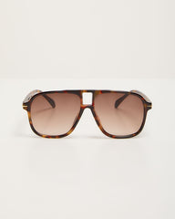 Capriana Large Tortoise Aviator Sunglasses