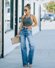 Warren High Rise Distressed 90'S Flare Denim