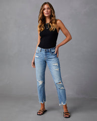 Nila Mid Rise Distressed Boyfriend Jeans